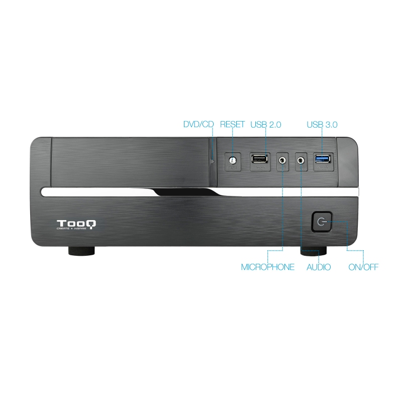 Tooq Caja Micro ATX/ITX TQC-3005U3 500W USB3.0 5 Tooq Caja Micro ATX/ITX TQC-3005U3 500W USB3.0 - Imagen 3