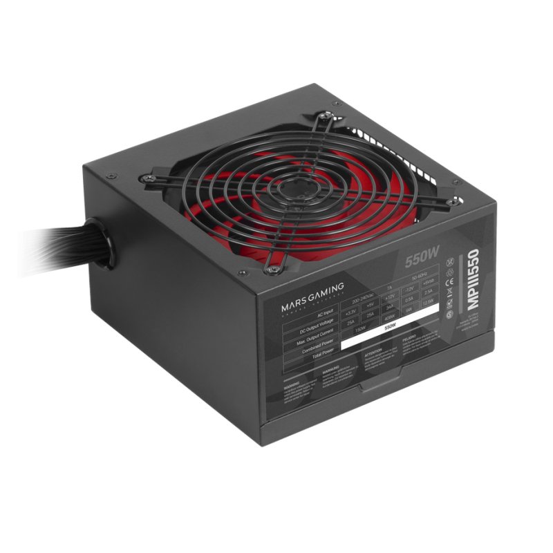 MARS GAMING Fuente Alimen. MPIII 550W, 85% Silent 4 MARS GAMING Fuente Alimen. MPIII 550W, 85% Silent - Imagen 2