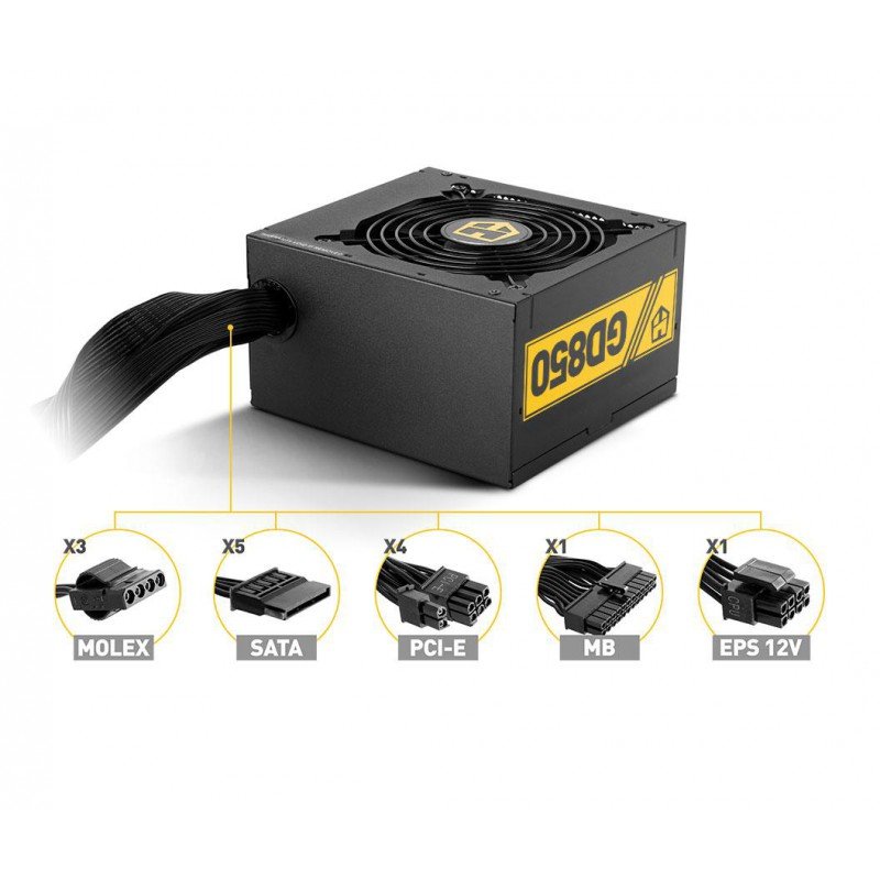 Nox Fuente Alimentación Hummer GD850 80plus GOLD 4 Nox Fuente Alimentación Hummer GD850 80plus GOLD - Imagen 2