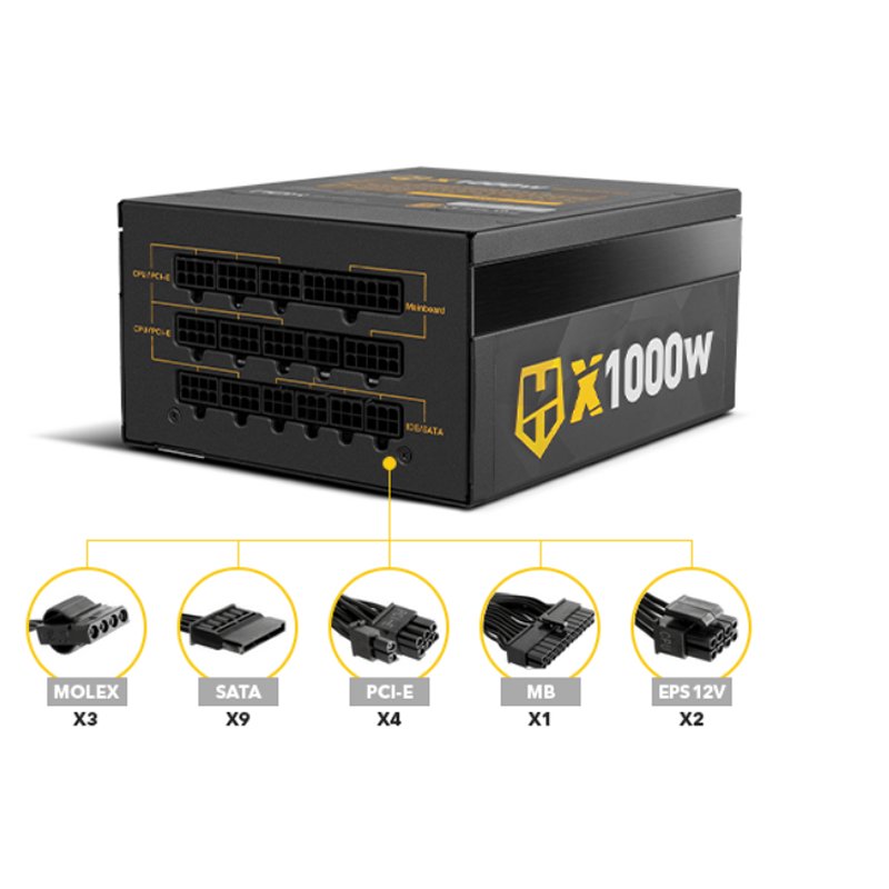 NOX HUMMER Fuente alimentacion X1000W Mod. 80+Gold 4 NOX HUMMER Fuente alimentacion X1000W Mod. 80+Gold - Imagen 2