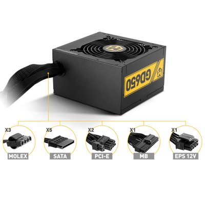 Nox Fuente Alimentación Hummer GD650 80plus GOLD 5 Nox Fuente Alimentación Hummer GD650 80plus GOLD - Imagen 3